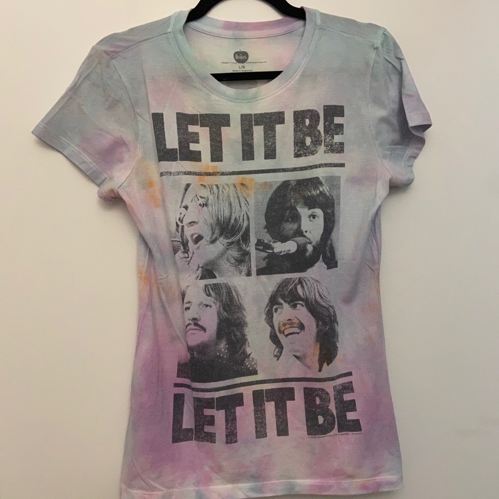 Hand dyed vintage Beatles t shirt